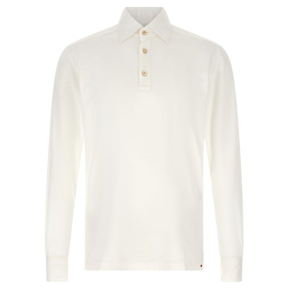 Kiton White Cotton Polo Men's Shirt